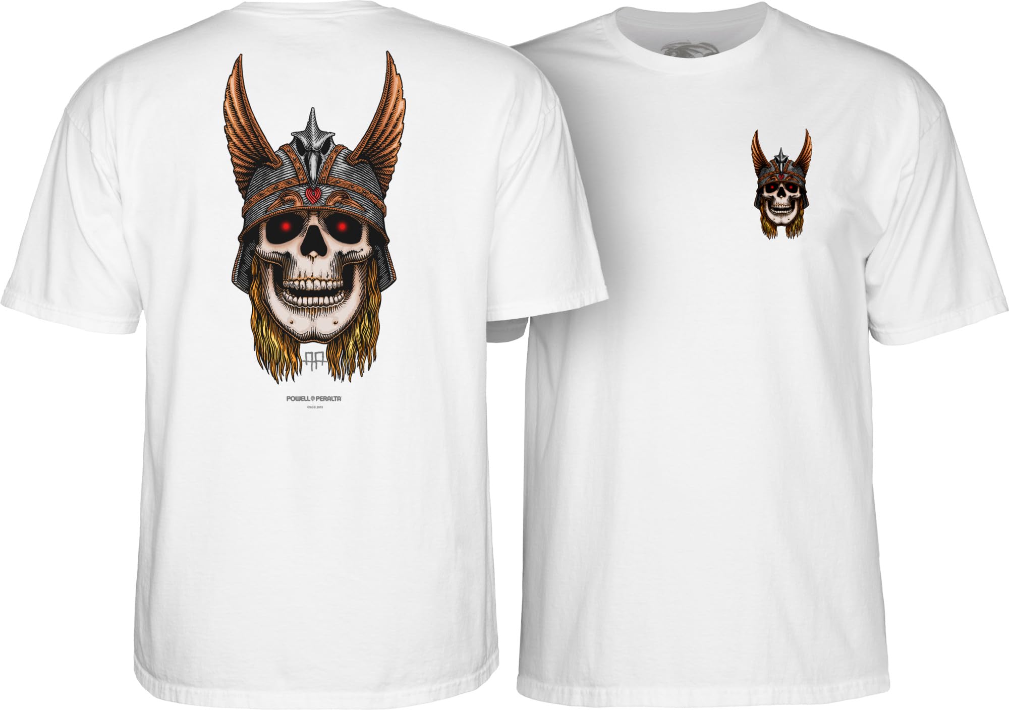 POWELL PERALTA Andy Anderson Skull T-Shirt White, white, XL