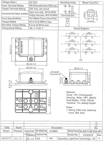 Miniatura 6 de Jtron DC 12  32 V Blade Fuse Box Holder con kit de luz de advertencia LED para bloque de fusibles marino automático, fusibles incluidos cable de