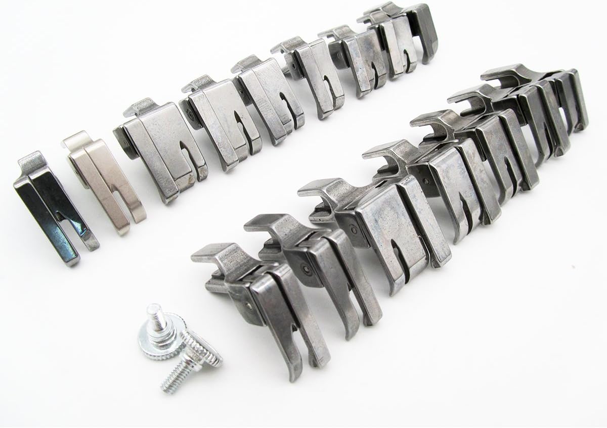 ckpsms #KP-PF16,16 Metal COMPENSATING Foot Set Fit for Artisan,Brother, Consew, and Janome