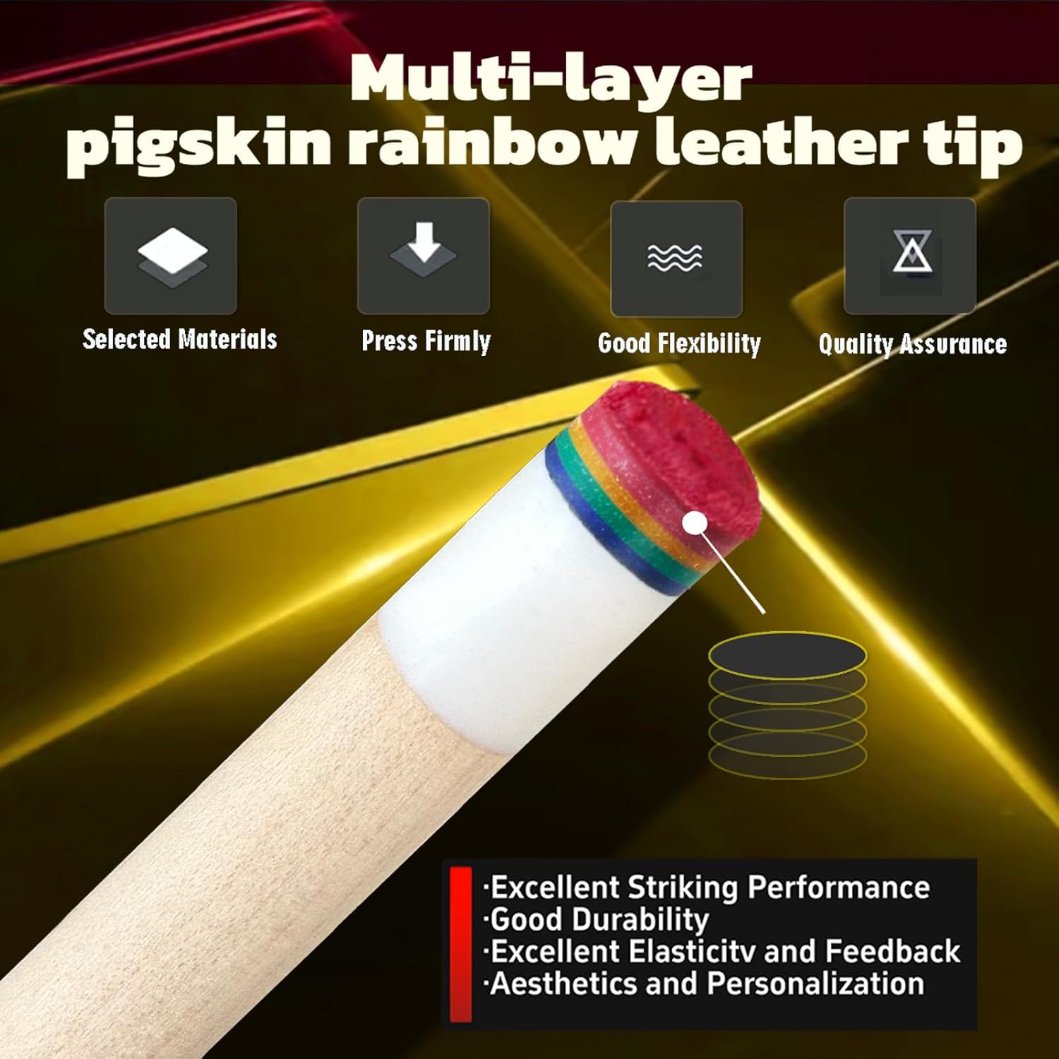 Tai ba cues Pool Cue Stick, 13mm Tip, 58", Hardwood Canadian Maple Professional Billiard Stick 19,20,30 Oz (Selectable)-Blue, Red, Green Pool Cue Stick