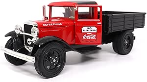 Motor city classics Coca-Cola Diecast Collectible | 1931 Ford Model AA (Red Version) | 1:24 Diecast Scale Model 424022 | Officially Licensed Coca-Cola Diecast