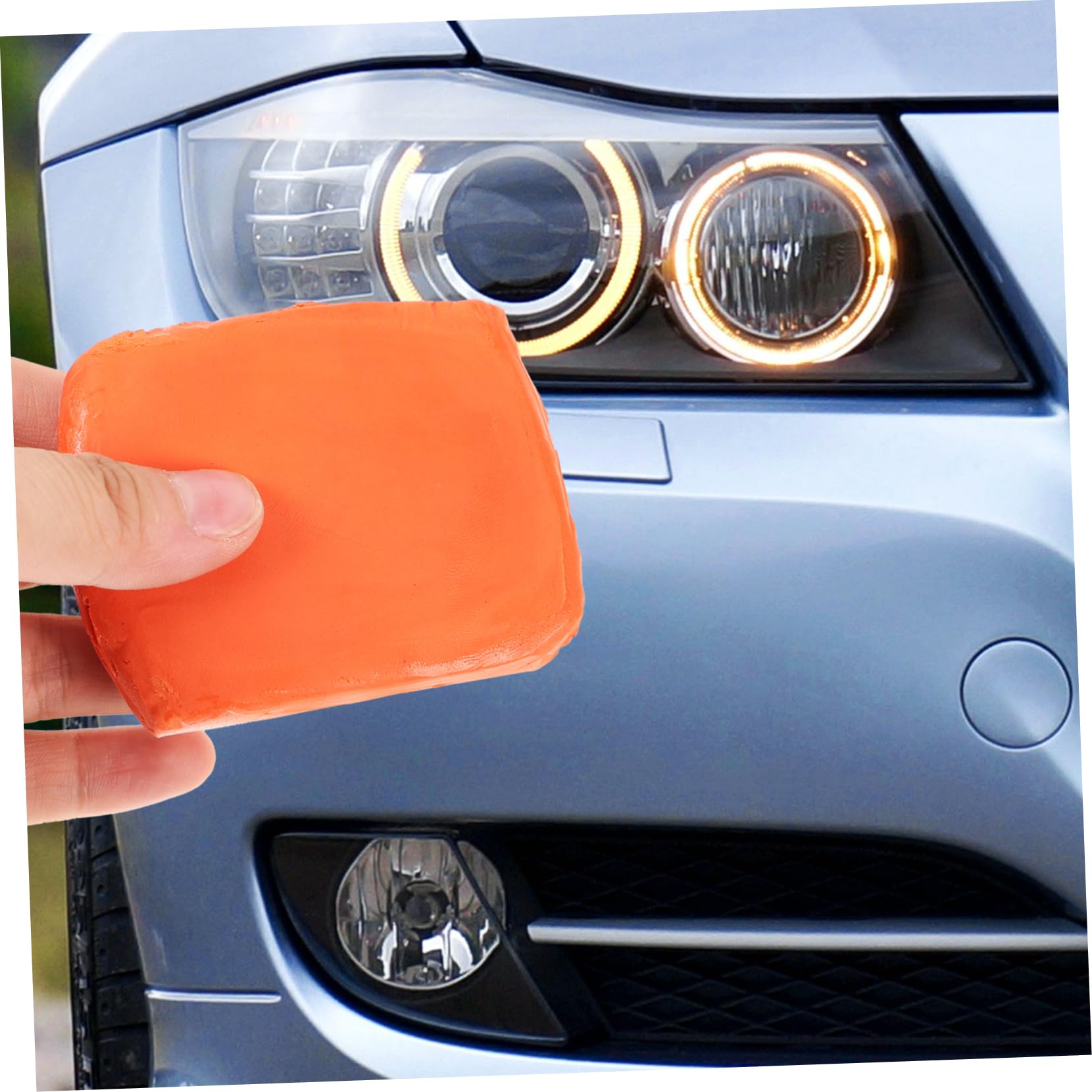 5 Set Dell'autolavaggio Argilla Macchine Plastilina Prodotti per La Pulizia Dell'auto Accessori per La Pulizia Dell'auto Dettagli Auto Gomma da Cancellare Arancia 4 Pezzi*5