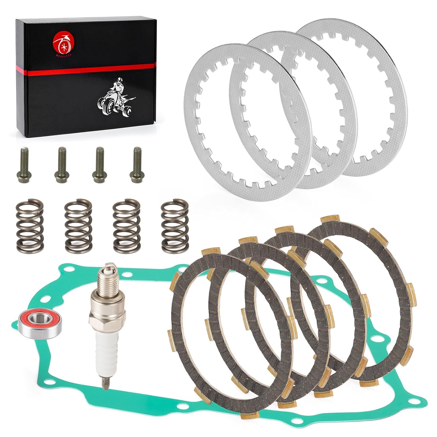 Heavy Duty Clutch Friction Plates & Gasket Kit for Honda CRF80F CRF100F 2004-2013 XR80R XR100R 1987-2004