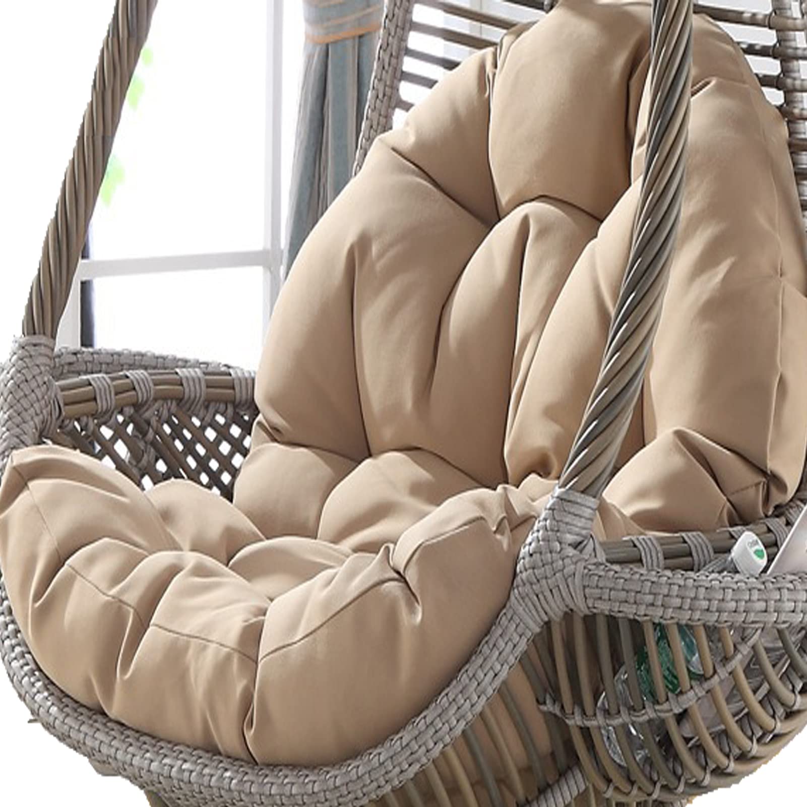 ERTsrhFD Cushion Replacement Hanging Swing Cushions for Outdoor Furniture, Large for Chair, Hammock(Cream)