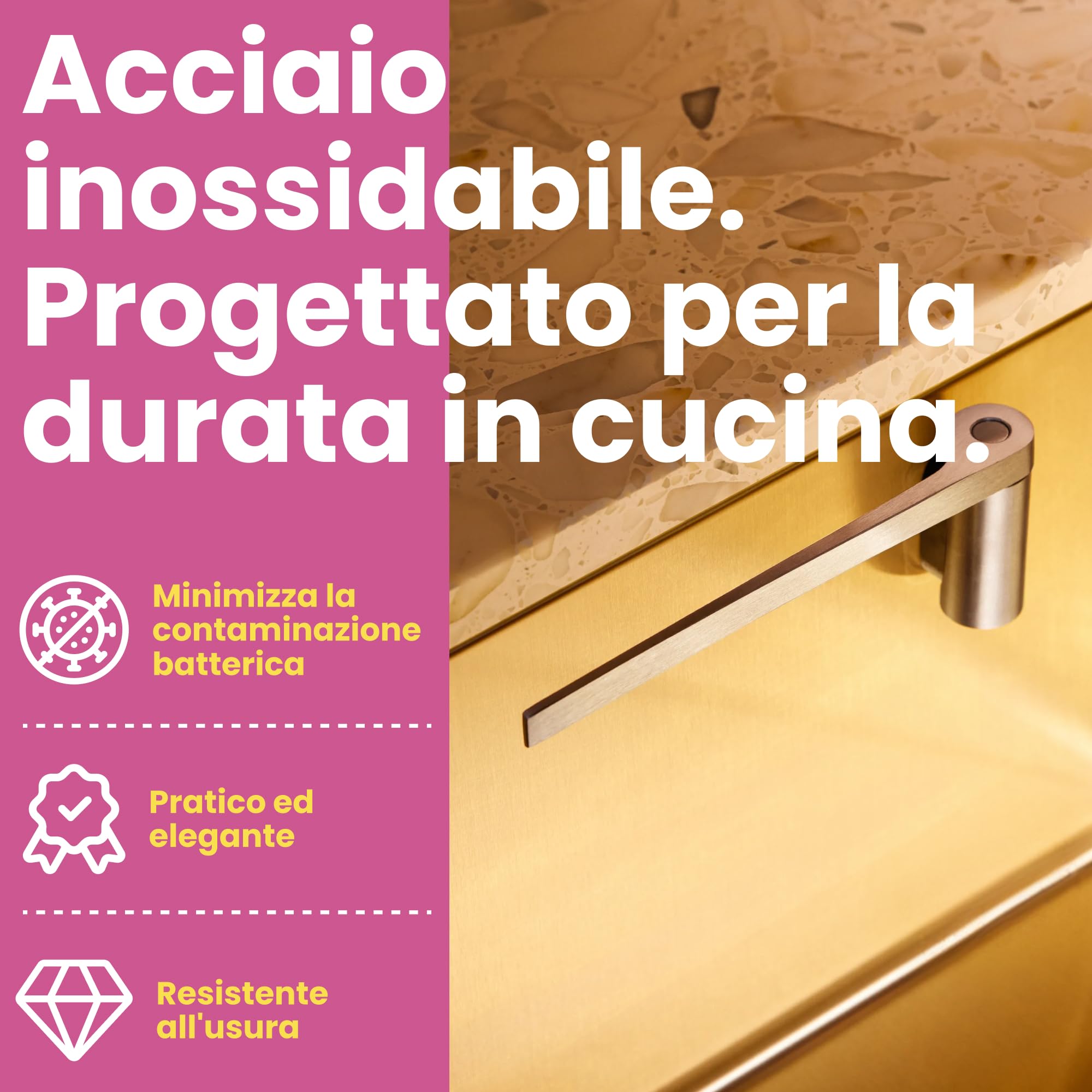 Porta strofinacci magnetico per lavello della cucina - Magnete potente - Organizer per lavello della cucina - Porta strofinacci magnetico da cucina (acciaio)