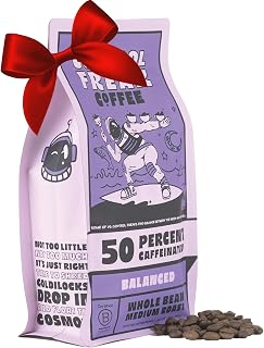 Control Freak Coffee Balanced – 50% Caffeine Whole Bean Coffee (12 Oz) | Half Caff Coffee Blend for Smooth Focus, Full Flavor for Half the Buzz | Sugarcane Decaf, Freshly Roasted Coffee Beans