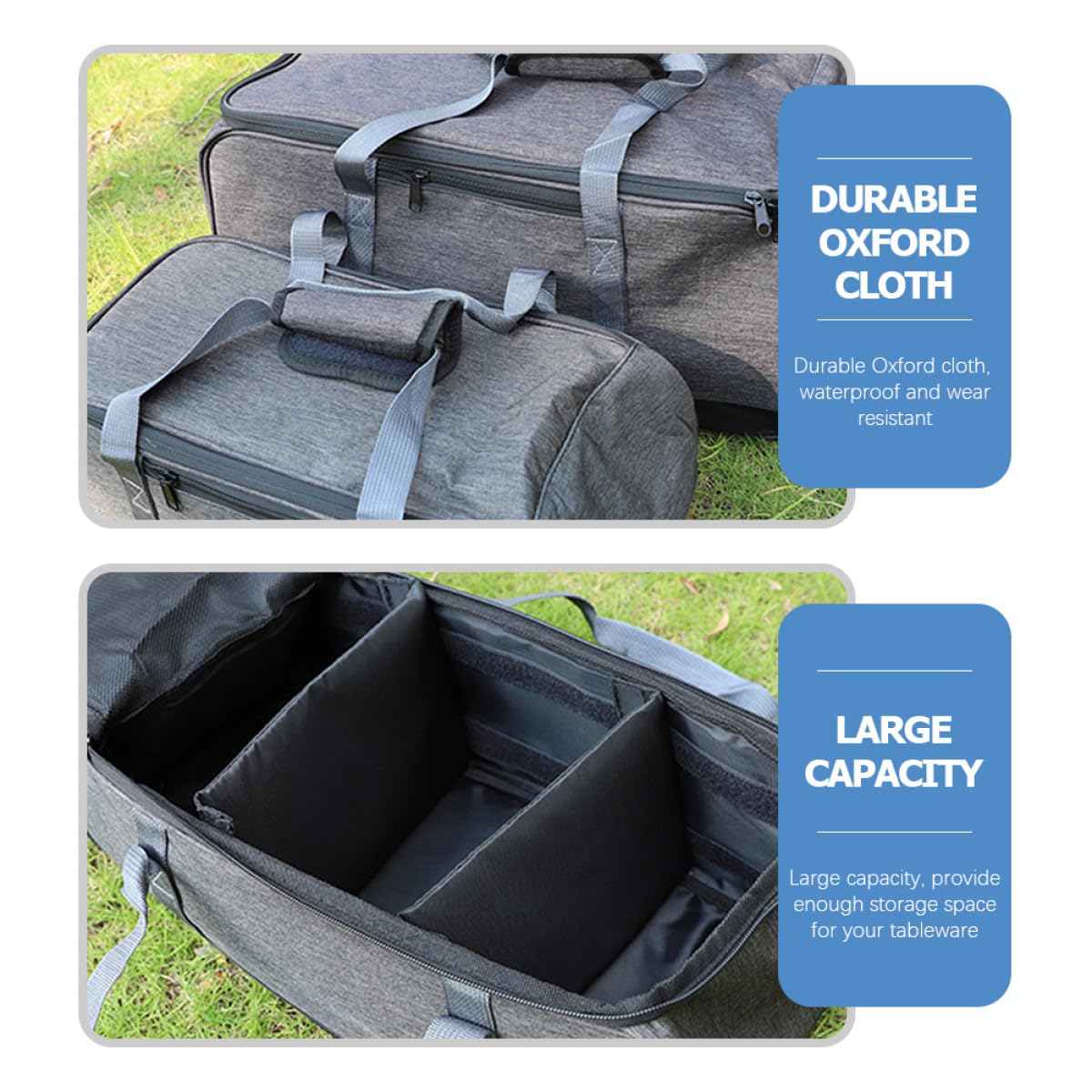 HEMOTON Housse de Rangement Multifonctionnelle pour Réchaud et Ustensiles de Cuisine de Camping Poche d'alimentation Résistante et Portable pour Aventures Plein Air