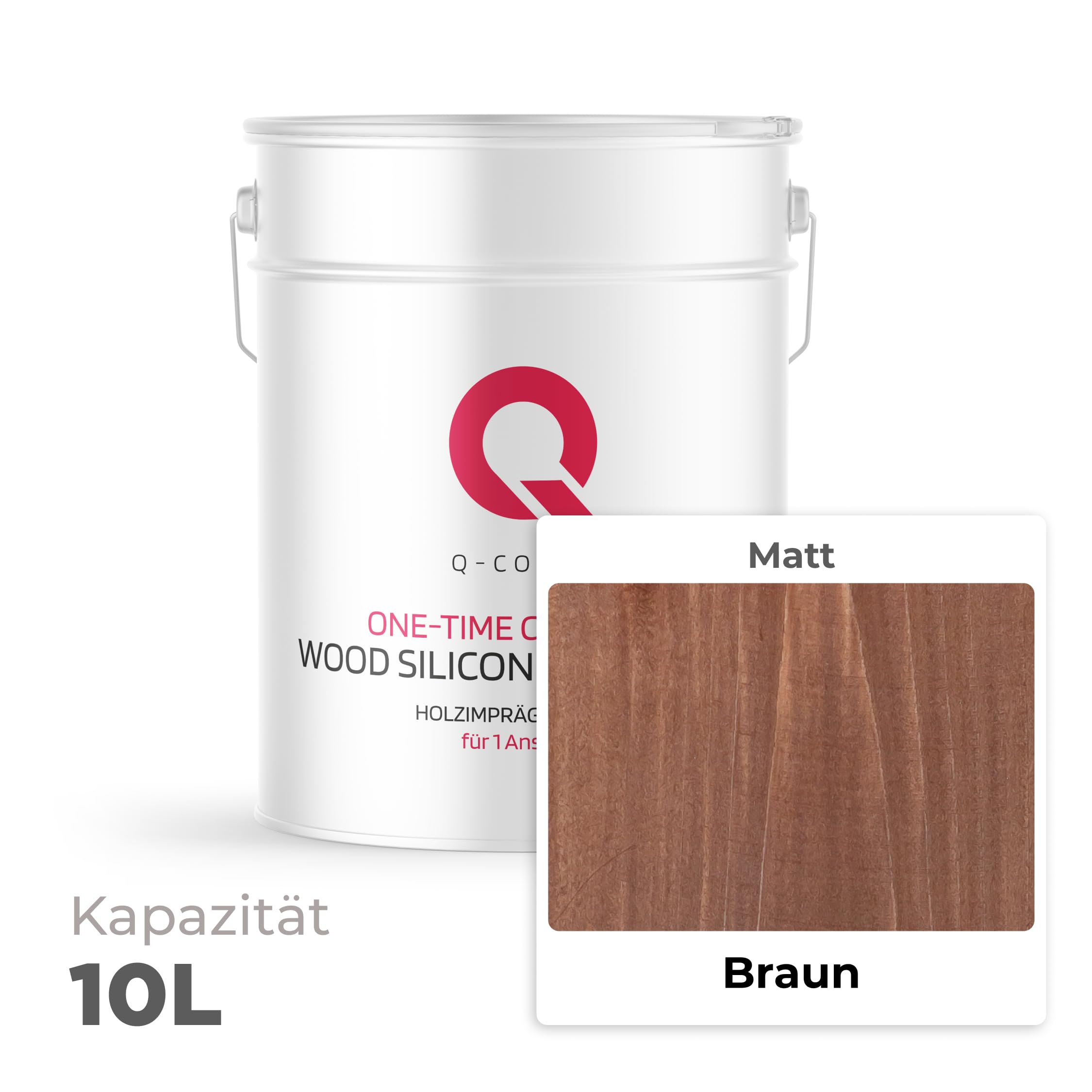 Holzimprägnierung Für 1 Anstrich | Braun 10L | Holzschutz | 2 In 1 | Grundierung Mit Schutz | Farbimprägnierung | Imprägniermittel | Innen & Außen