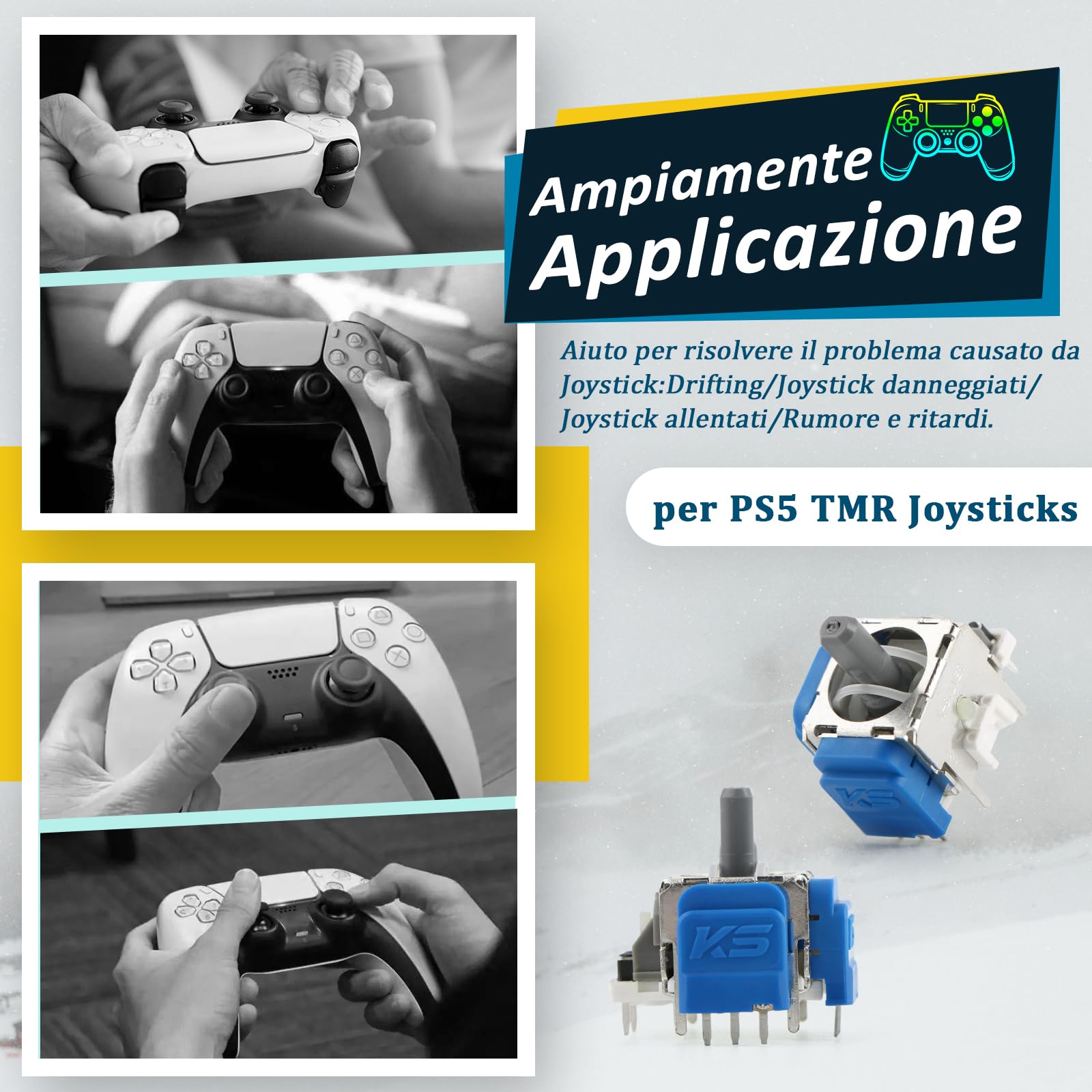 Tappo di ricambio per joystick per controller PS5 Edge Dualsense, blu on Tappo di ricambio per joystick per controller PS5 Edge Dualsense, blu on