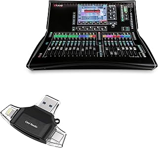 BoxWave Smart Gadget Compatible with Allen & Heath dLive C2500 Control Surface for MixRack - AllReader SD Card Reader, microSD Card Reader SD Compact USB - Jet Black
