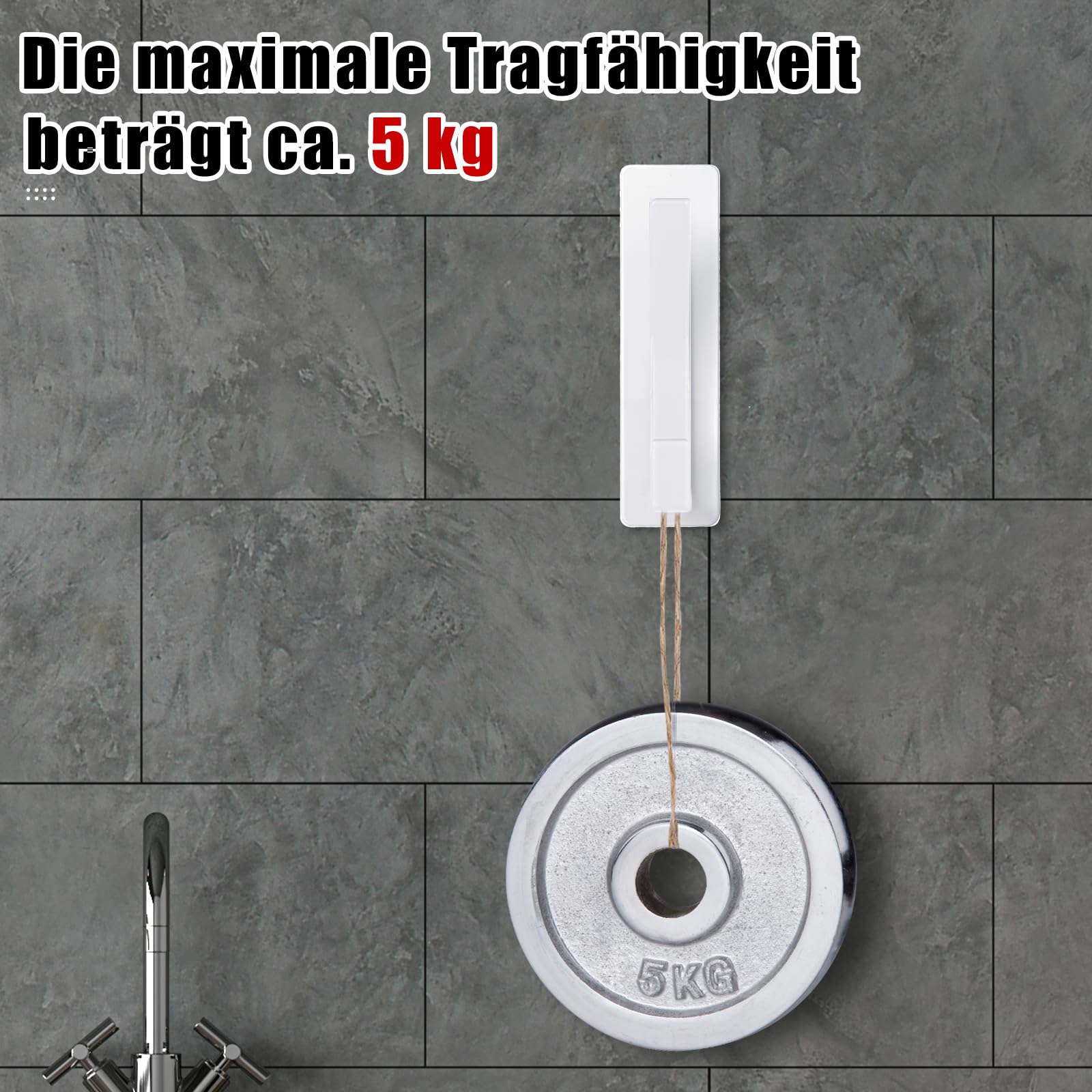 Dntorx 4 stuks handdoekhouders zonder boren, zwart, metalen kleefhaken, extra sterk, met dubbele haken, zelfklevende wandhaken voor badkamer, keuken, woonkamer