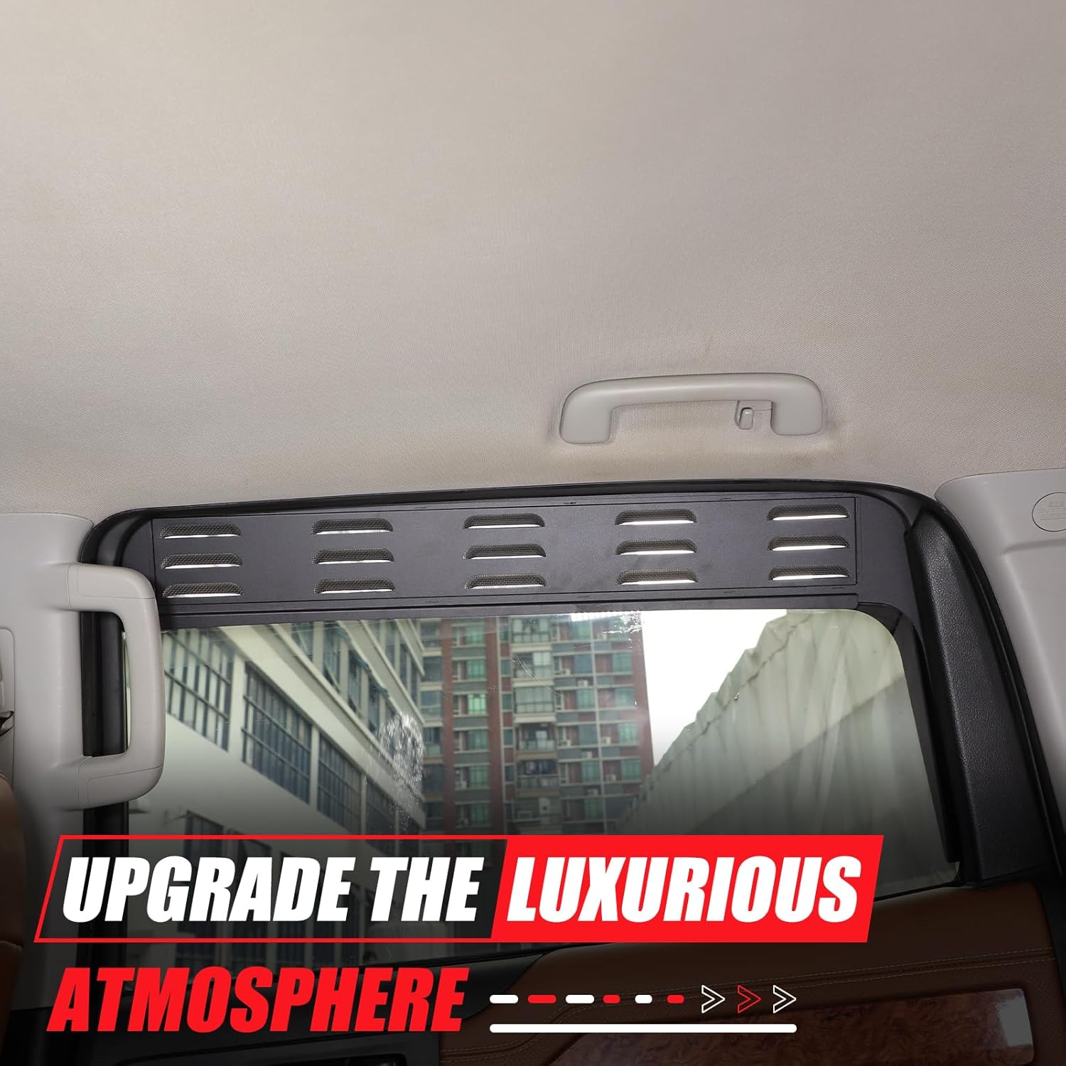 LLKUANG Car Air Vent Blinds Louver Cover Compatible with Toyota Tundra 2014-2021,Car Privacy Window Louvers Sun Shade Cover,Wind Vent Air Deflector Accessories Side Window Glass Blinds (Rear Window)