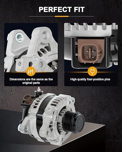 Miniatura 7 de ROADFAR Alternador apto para Toyota Corolla 2009 2010 2011 2012 2013 2009 2010 Matrix 1.8L 11385 11386 11577 27060-0P150 alternador de alto