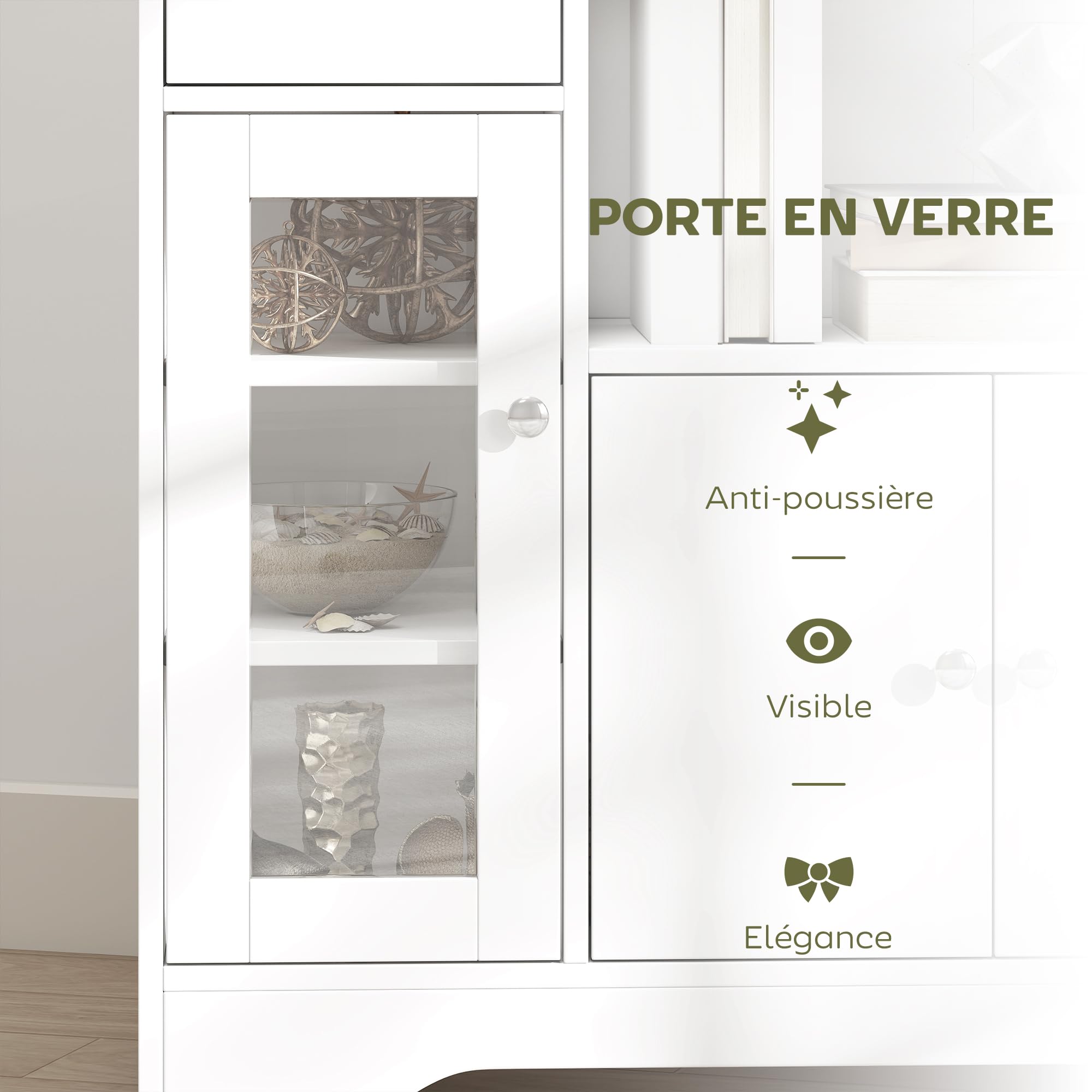 Open - Schuifdeur - 20 cm - 2 planken - Dressoir kopen? | Korting tot