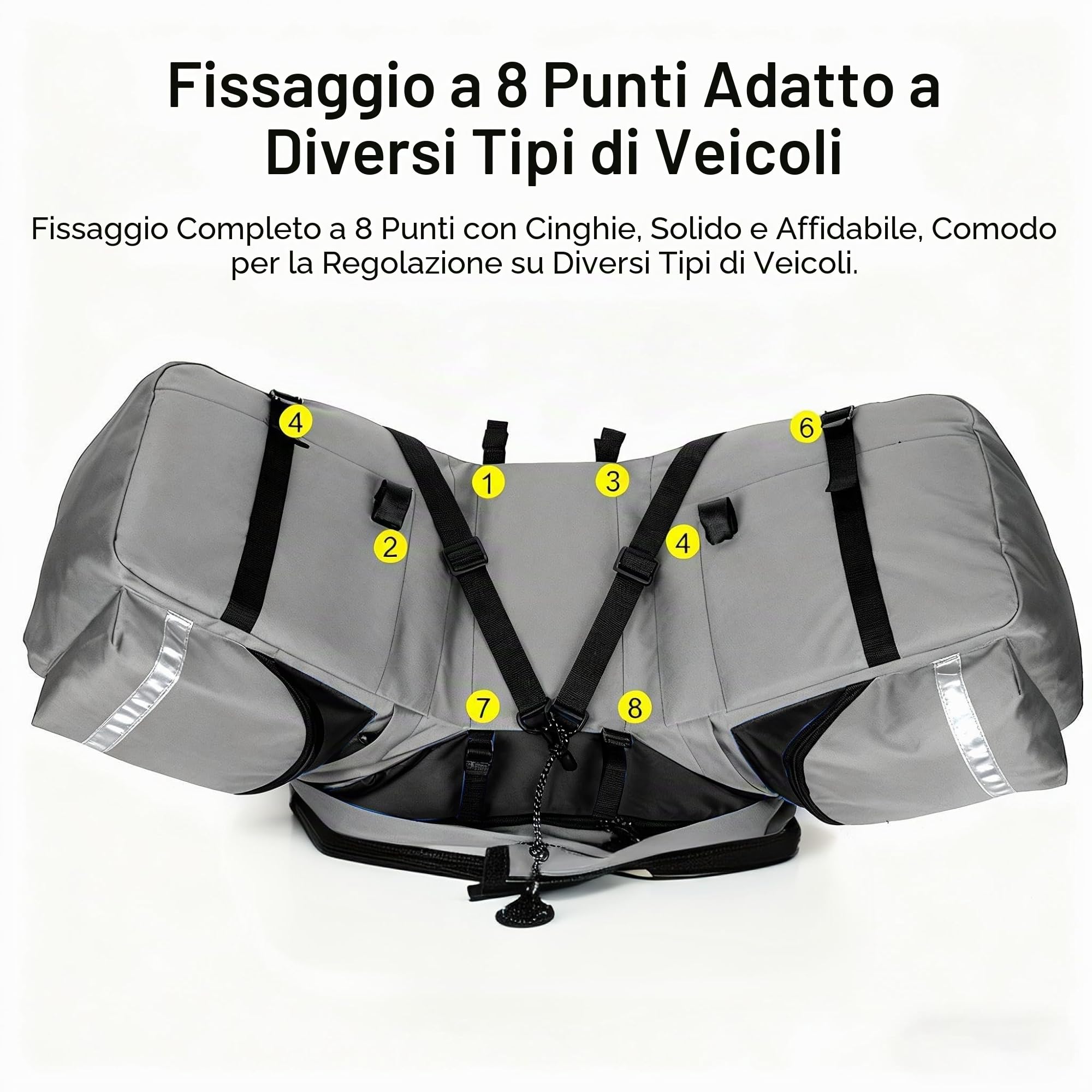 Borsa per portapacchi da 60 litri, di grande capacità, impermeabile, 3 in 1, multifunzionale, per sedile posteriore, per mountain bike, bici da strada, biciclette pieghevoli