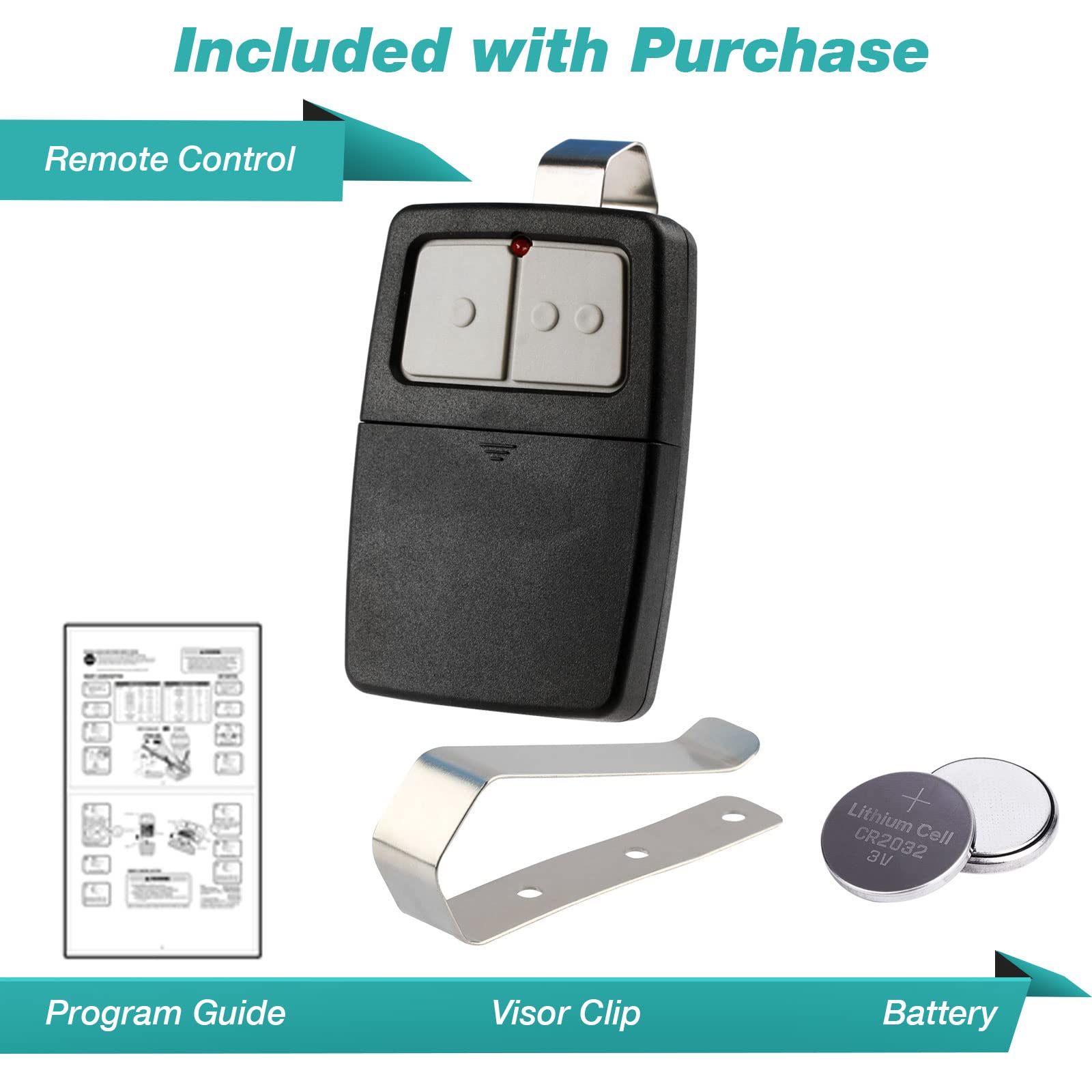 375UT KLIK3U Comp Universal Gate Garage Door Opener Remote Control JJ