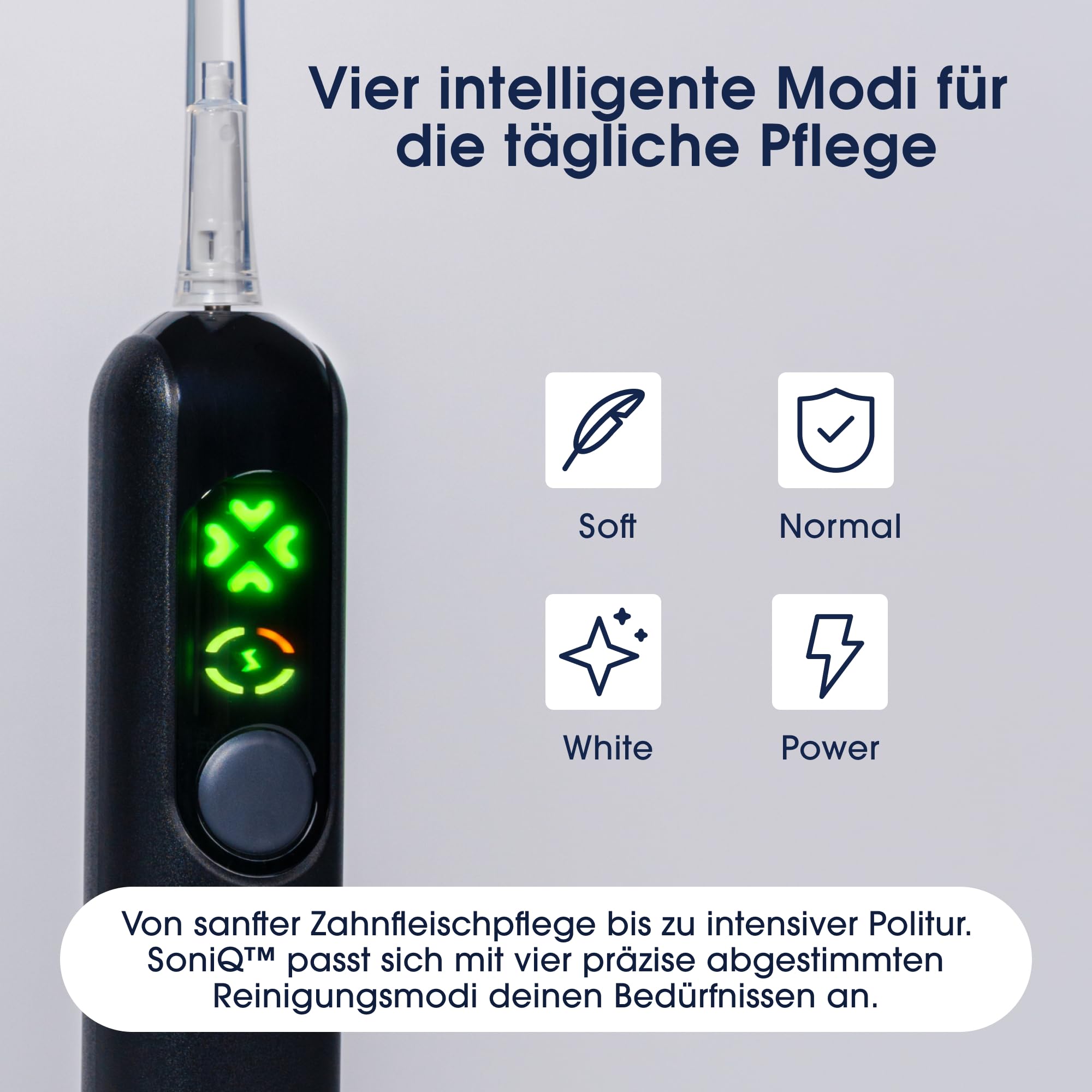 ZENT SoniQ Schallzahnbürste 2in1 Ultraschall Zahnbürste