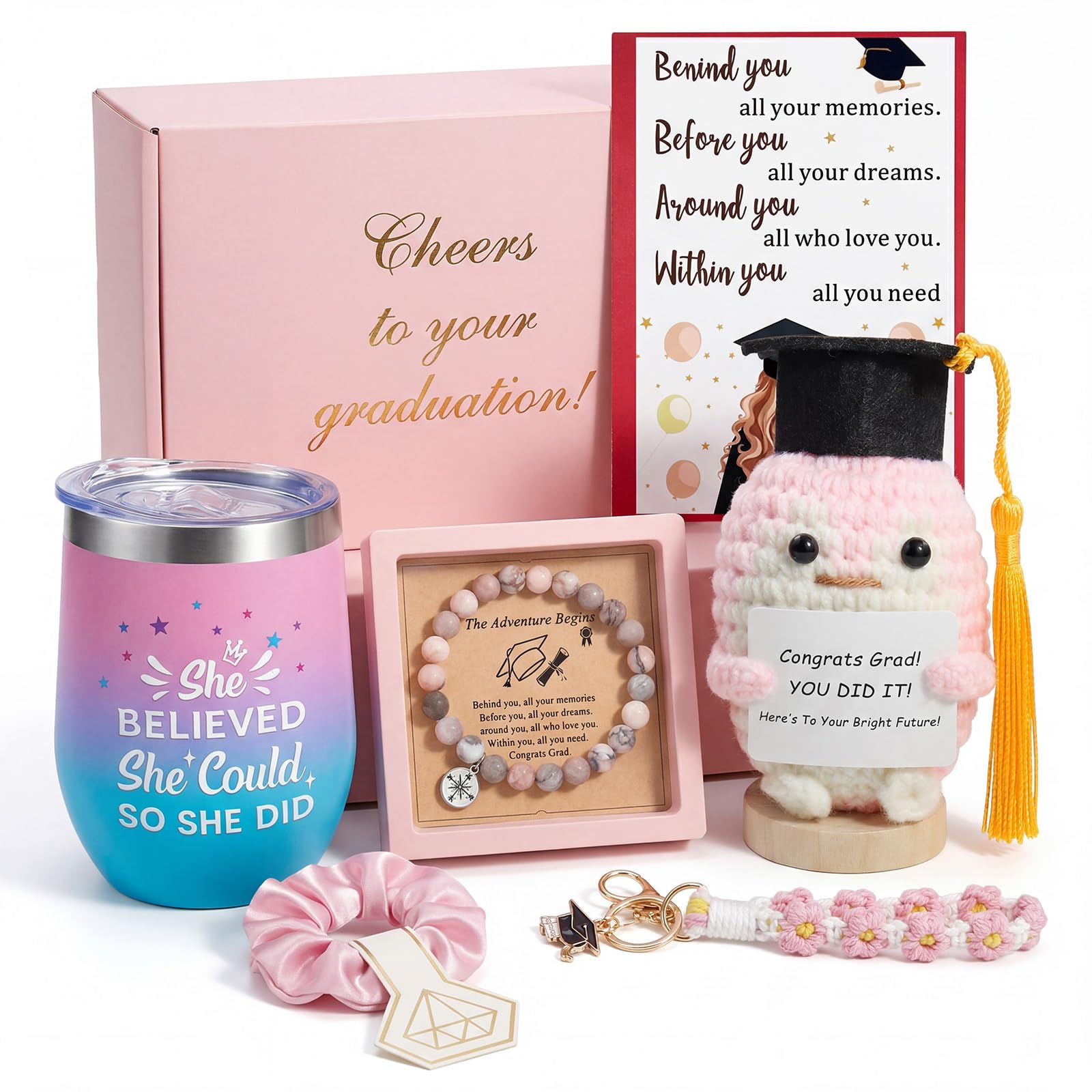 Graduation Gifts for Women Her 2026,Congrats Grad Gift Basket for College & High School Class of 2026,Graduation Gift Set for Women, College, Daughter, Sister, Friend