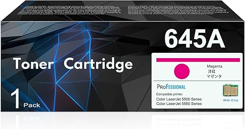 Cartucho de tóner magenta 645A (paquete de 1) Reemplazo para HP 645A Magenta Toner compatible con impresora Color Laser 5550 5550n 5550dn 5550dtn