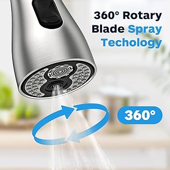 Testina Spray Rubinetto Cucina - 3 Funzioni, G1/2, Galvanizzata