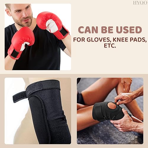 Miniatura 9 de Cinta de velcro de 4 pulgadas, color negro (4 x 12 pulgadas), tiras no adhesivas para una fijación rápida y fácil, montaje industrial, proyectos de