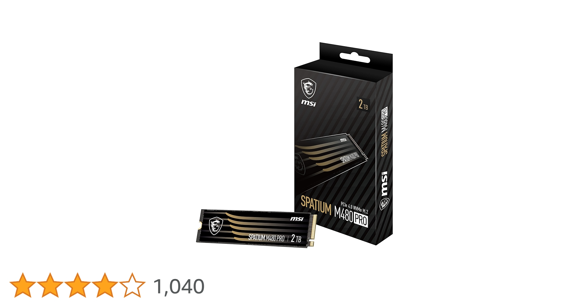 内蔵型SSD MSI SPATIUM M480 2TB m.2 ssd SPATIUM M480 PCIe 4.0 NVMe M.2