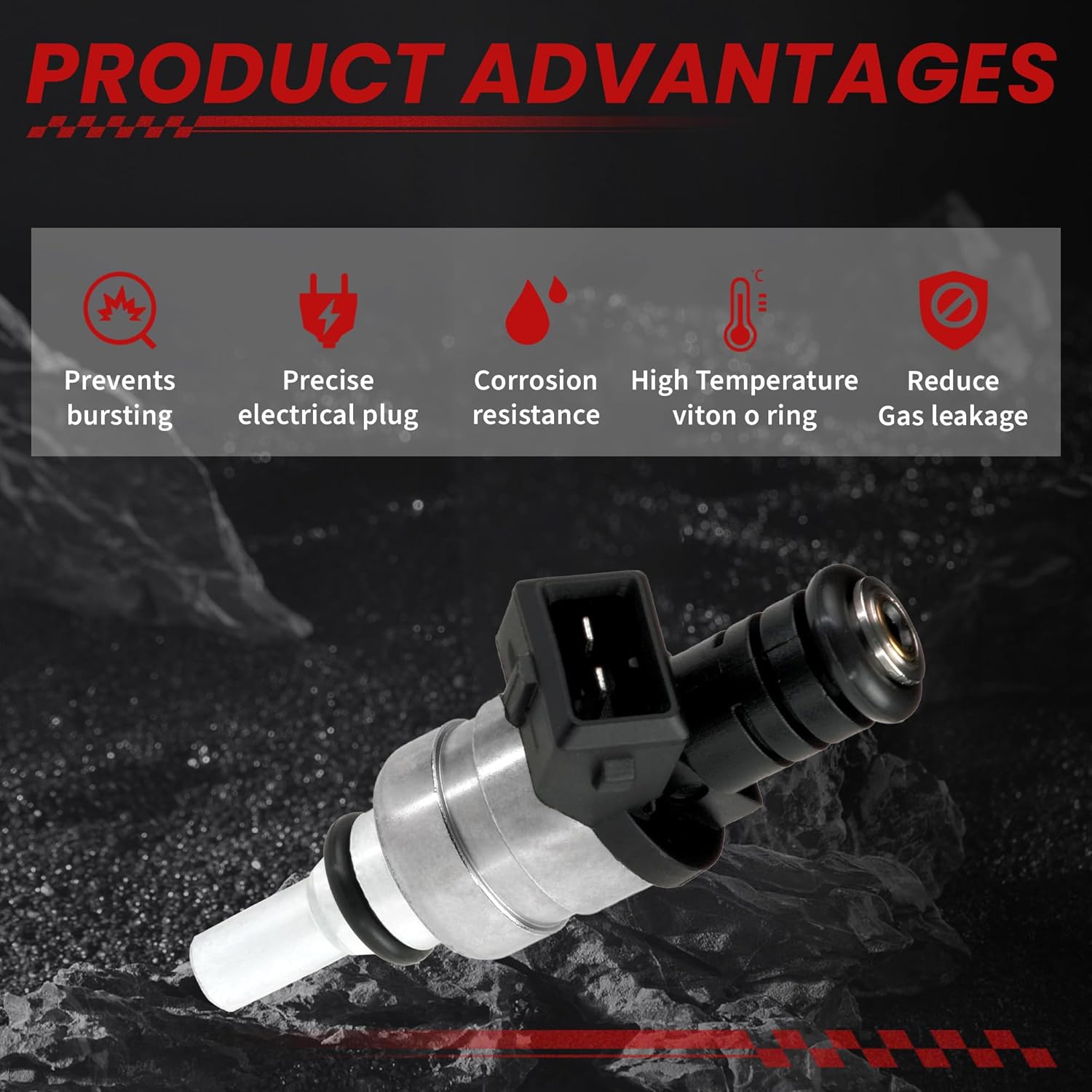 Fuel Injectors For/BMW 320i 323Ci 323i 325Ci 325Ci E46 325i 325xi 328Ci 328i 525i 528i X3 Z3 Z4 1998 1999 2000 2001 2002 2003 2004 2005, Inyectores OE Replacement 1427240 FJ491, 6PCS