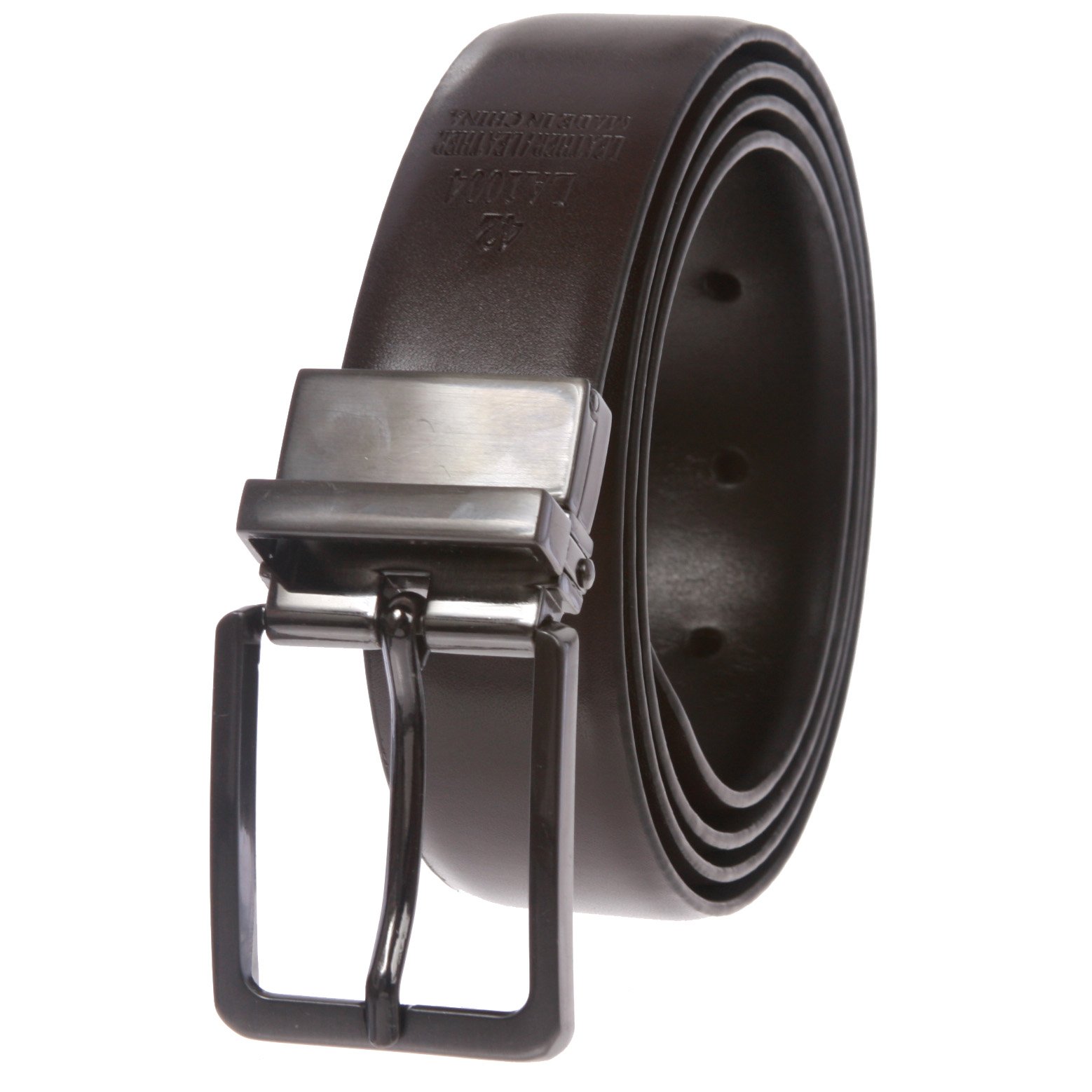 Men's Cut-to-Fit Black or Brown Reversible Dress Belt, Black/Brown | custom: up to 42