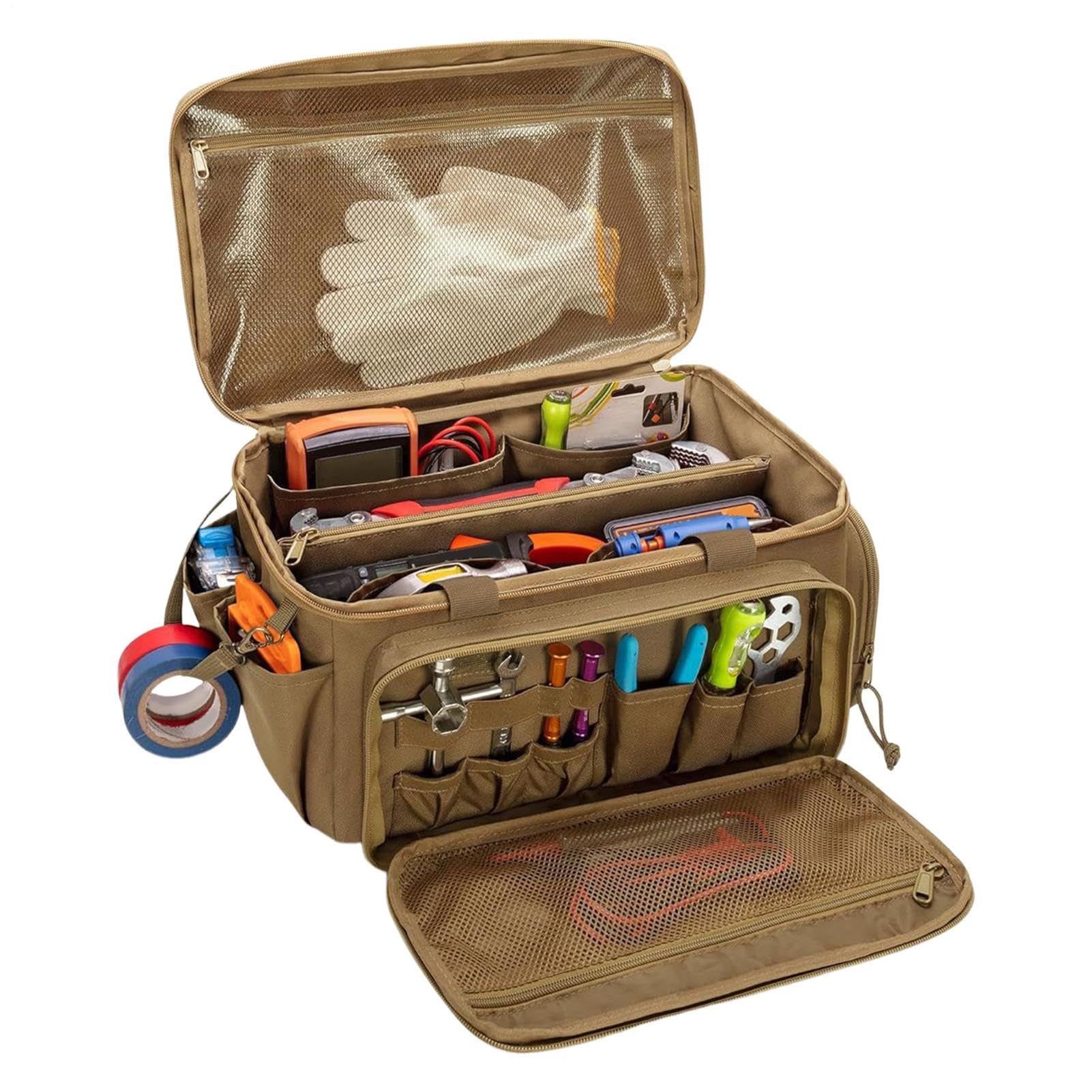 Sac à outils portable de 36cm avec base renforcée et multipoches