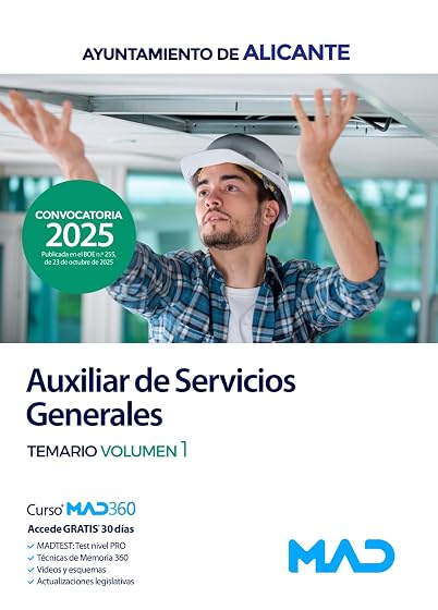 Auxiliar de Servicios Generales del Ayuntamiento de Alicante. Tem Ario
