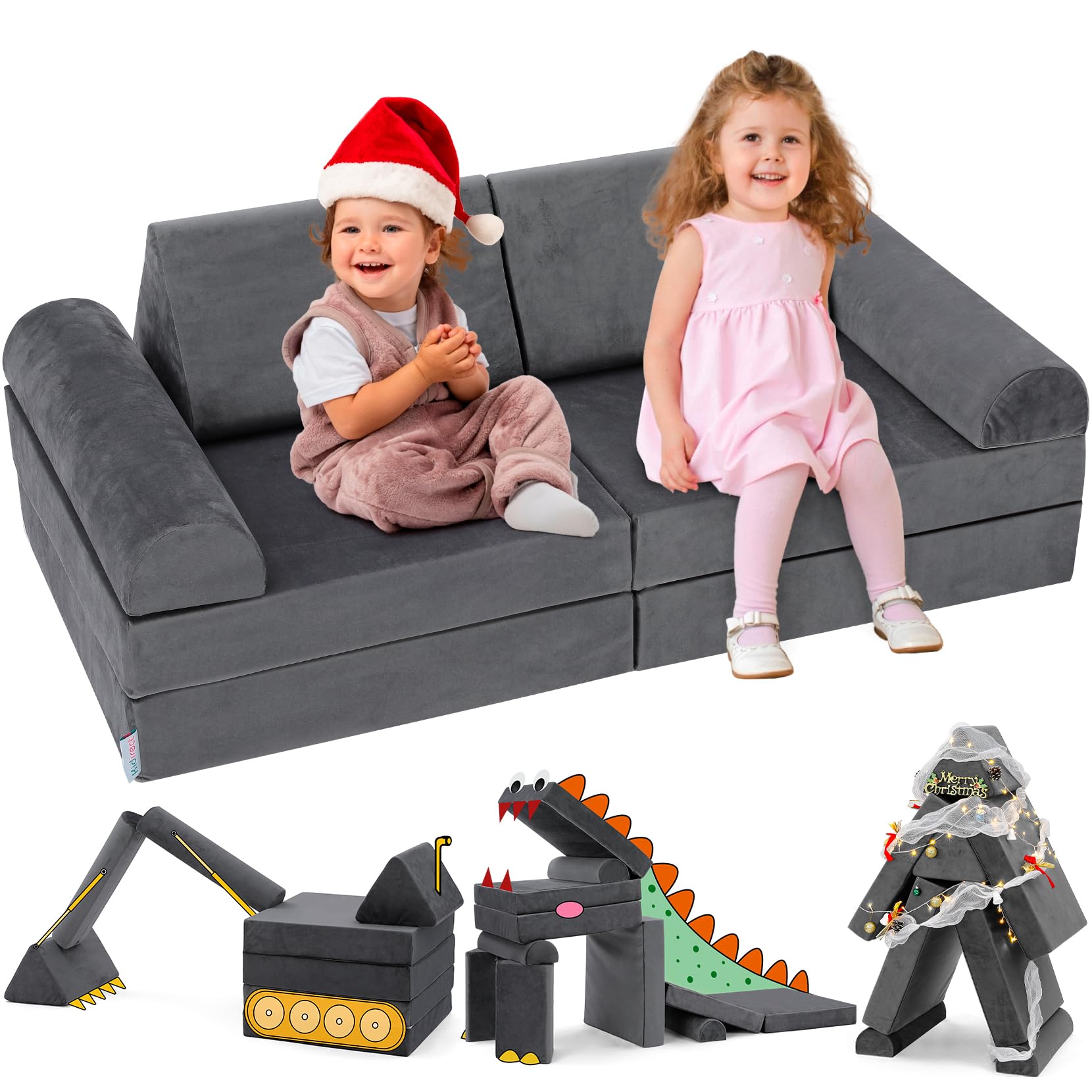 Amazon.com: Kidirect Modular Kids Play Couch, K8 Imaginative ...