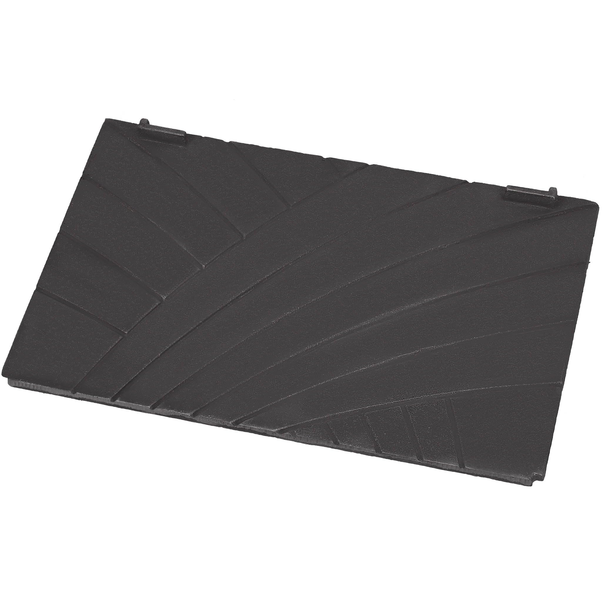 KOTARBAU® Piastra Camino - Ghisa - 47 x 31,5 cm - Antracite - Piastra Ghisa per Camino - Resistente al Calore - Decorativa - Motivo a Zigzag