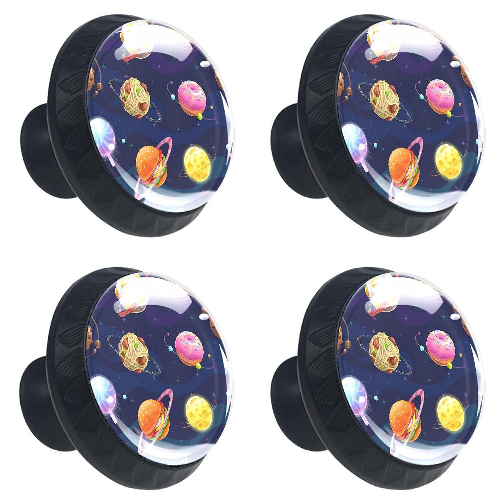 Boutons de tiroir donuts en cristal 30mm pour meuble enfant | Lot de 4
