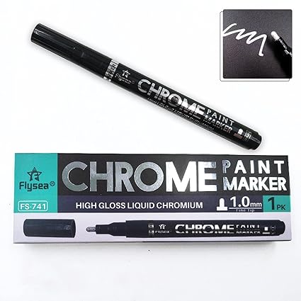 Generic Liquid Chrome Marker Oil-Based Paint Pen 1mm for Glass PVC Metal Stone
