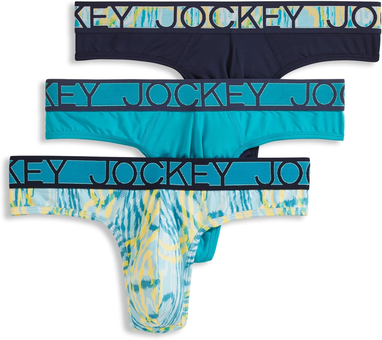 Jockey Men's Underwear Microfiber Stretch Thong - 3 Pack