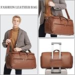 Carry On Garment Bag for Travel, Convertible Travel Garment Bag for Men Women, 2 in 1 Hanging Suitcase Suit Business Travel Bag, Brown, 39"L x 21.5"W x 12.2"H, Travel