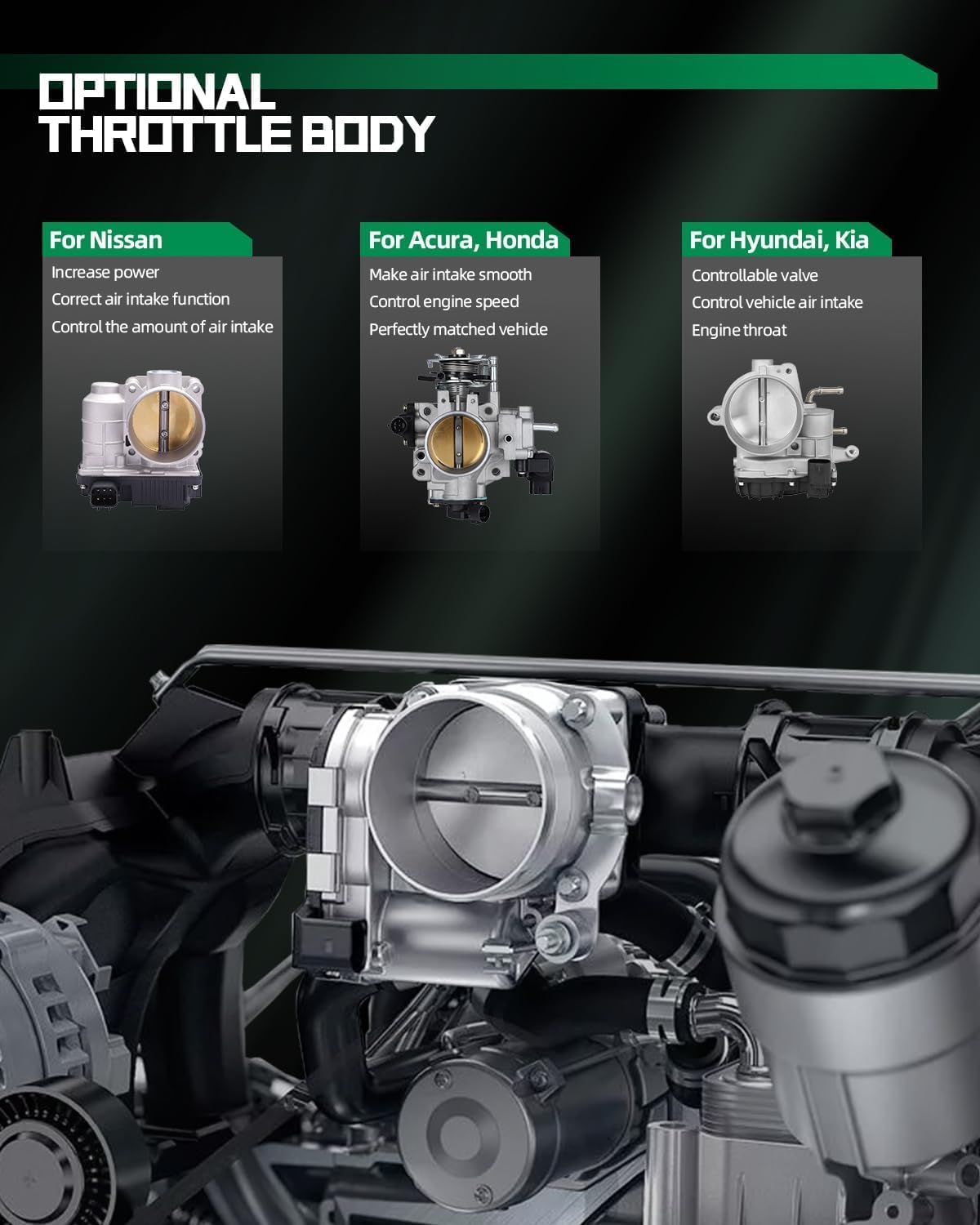 SCITOO Electric Throttle Body for 2002 for Cadillac for Escalade | 2002 for Chevrolet for Avalanche 1500 | 2000-2002 for Chevrolet for Silverado 1500 Replaces 88984260 17113665 Throttle Bodies