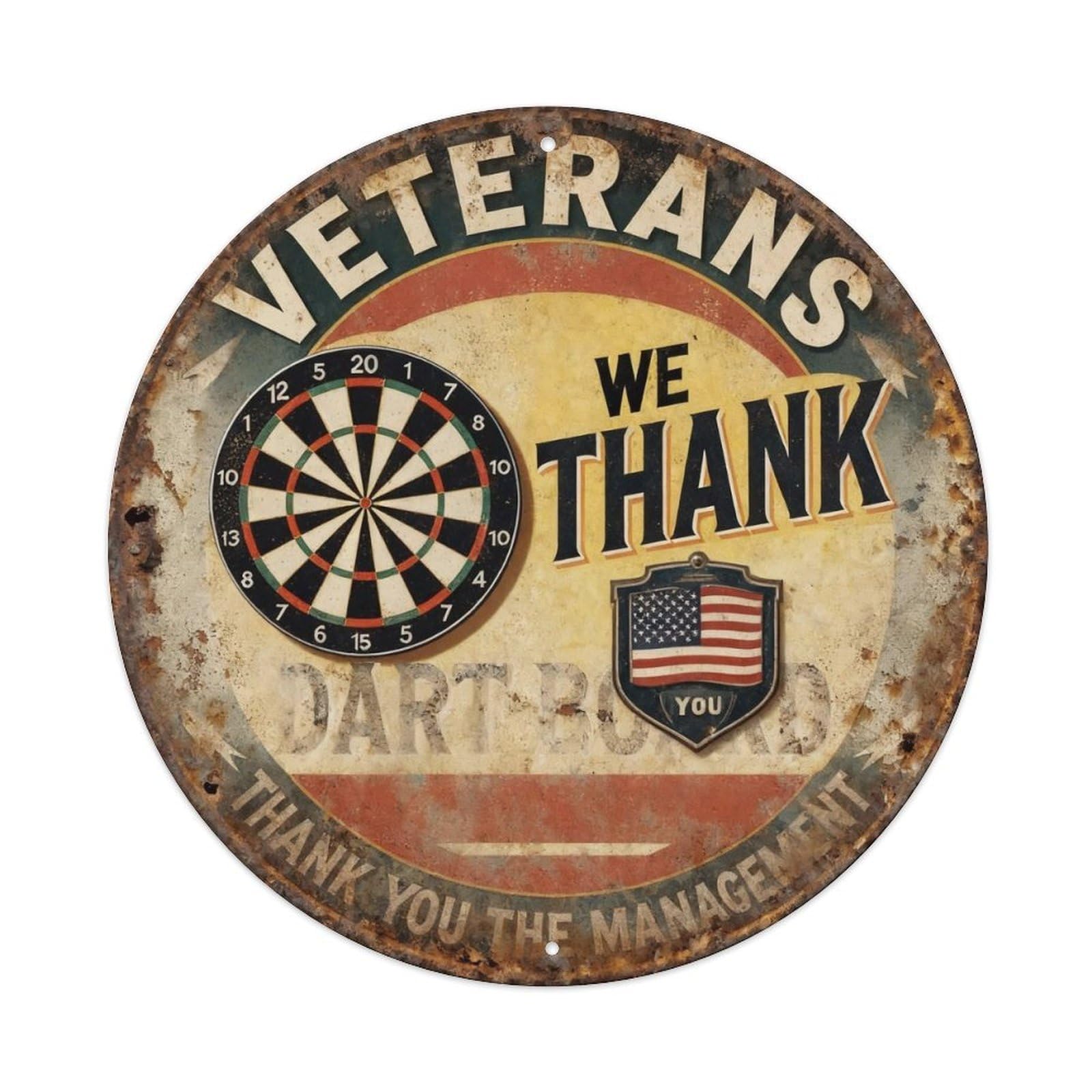 Veterans We Thank You Metal Tin Sign Plaque