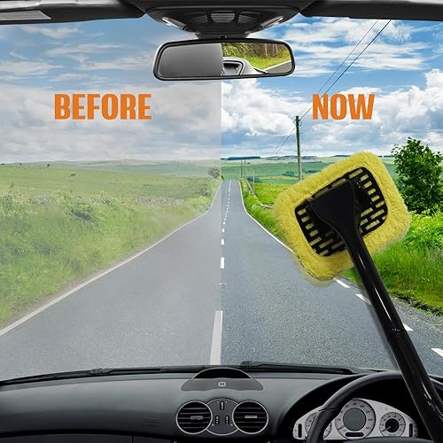 Miniatura 3 de YOOHE - Limpiador de parabrisas para coche herramienta de limpieza de parabrisas con mango desmontable para interior de cristal accesorios de