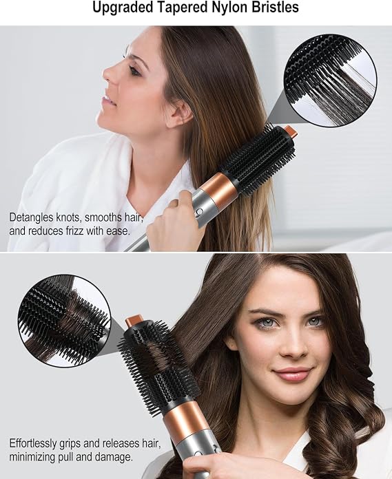 Upgraded Round Volumizing Brush Attachment for Dyson Airwrap Copper