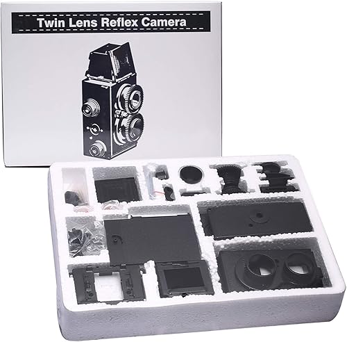 DEVMO Compatible con DIY Lightnes Classic Retro Holga Lomo Recesky TLR Cámara 1.378in Film Twin Lens Reflex Kit