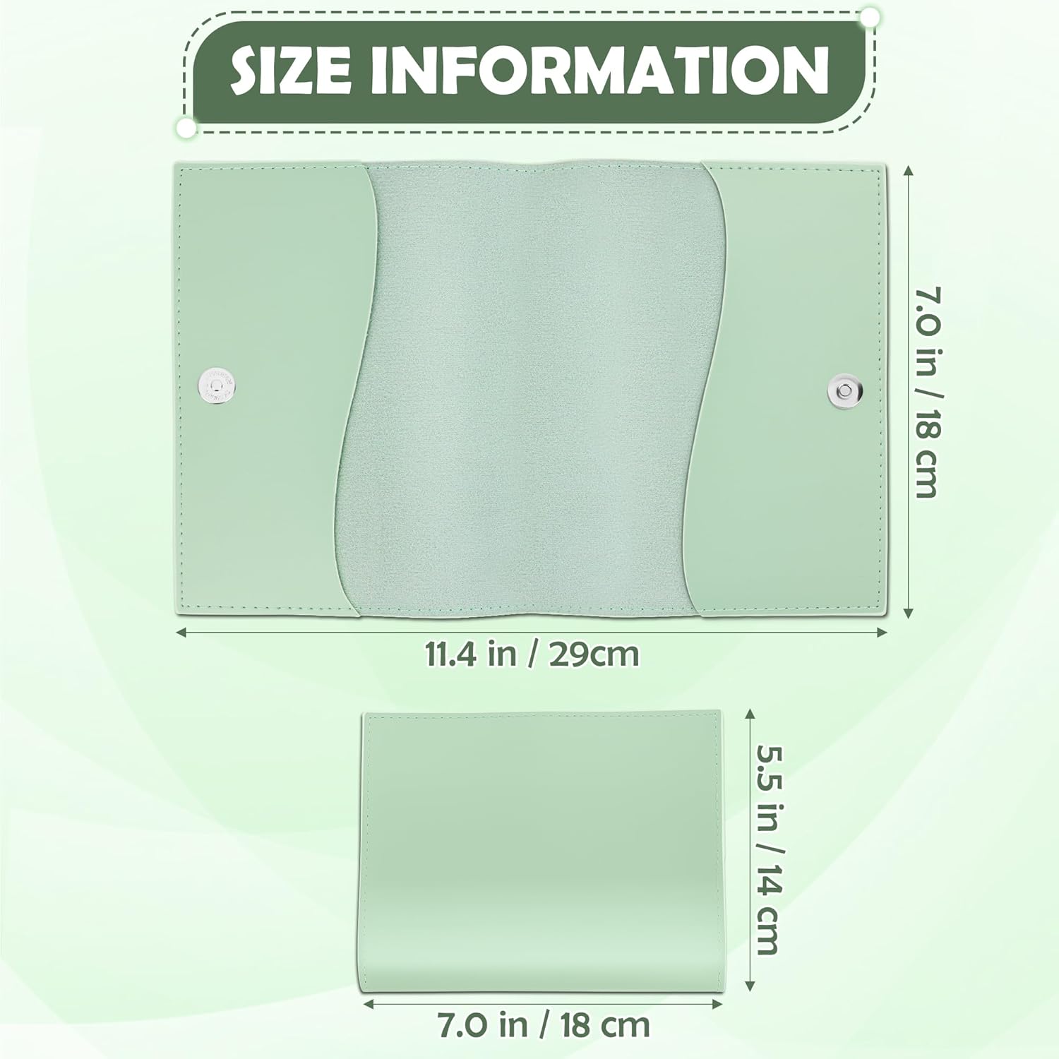 Windspeed 11.4x7 in Leather Card Sleeve for Mahjong Card Holder Leather Mahjong Scorecard Card Folio Pouch