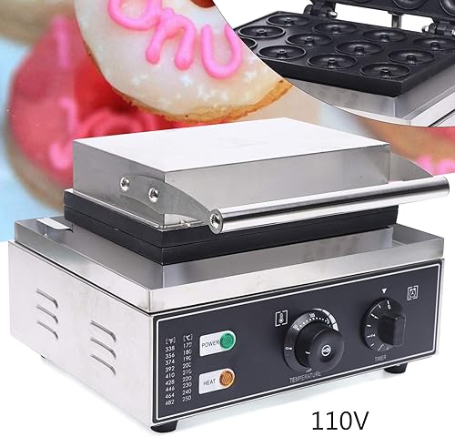 Miniatura 3 de Máquina eléctrica de donas, máquina de donas comercial de 12 agujeros, máquina de donas eléctrica de 1550 W, fabricante de donas comercial, para uso