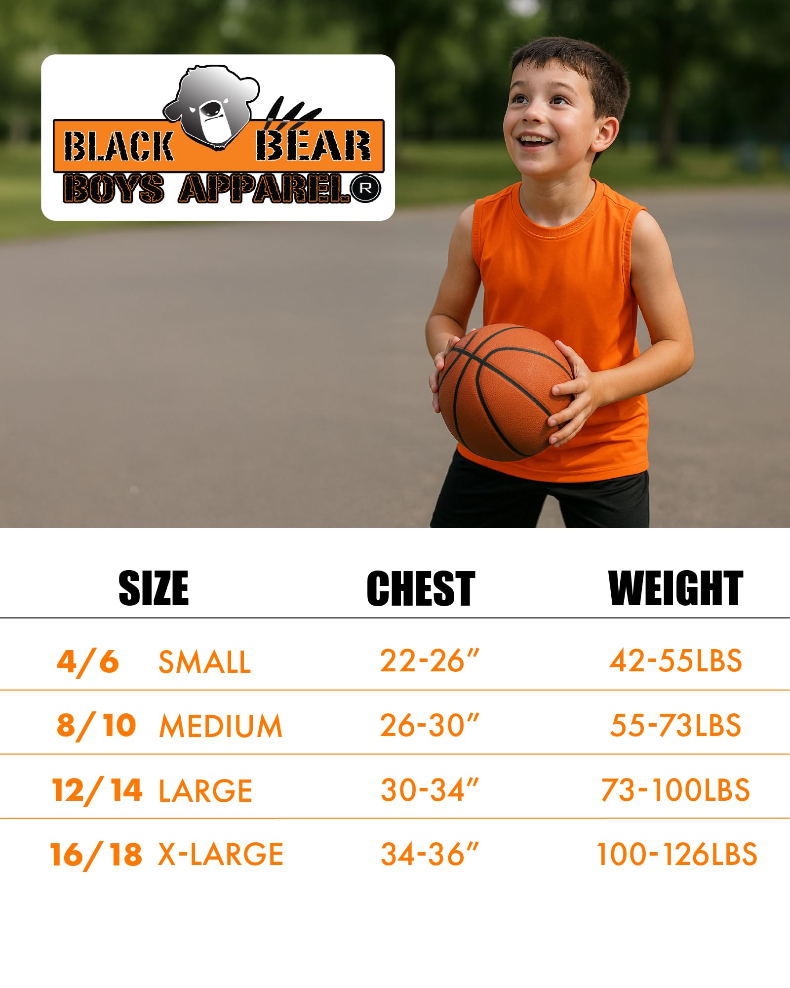 Black Bear Camiseta Dry Fit para niños y jóvenes, paquete de 4 camisetas de manga corta para adolescentes (tallas: 4-18)
