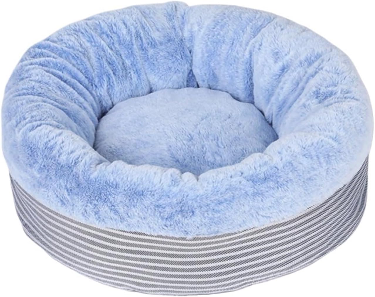 Warm Cat Bed House Round Sleeping Mat Pad Pet Cushion Puppy Nest Shell for Small Dog(Black,45cm)