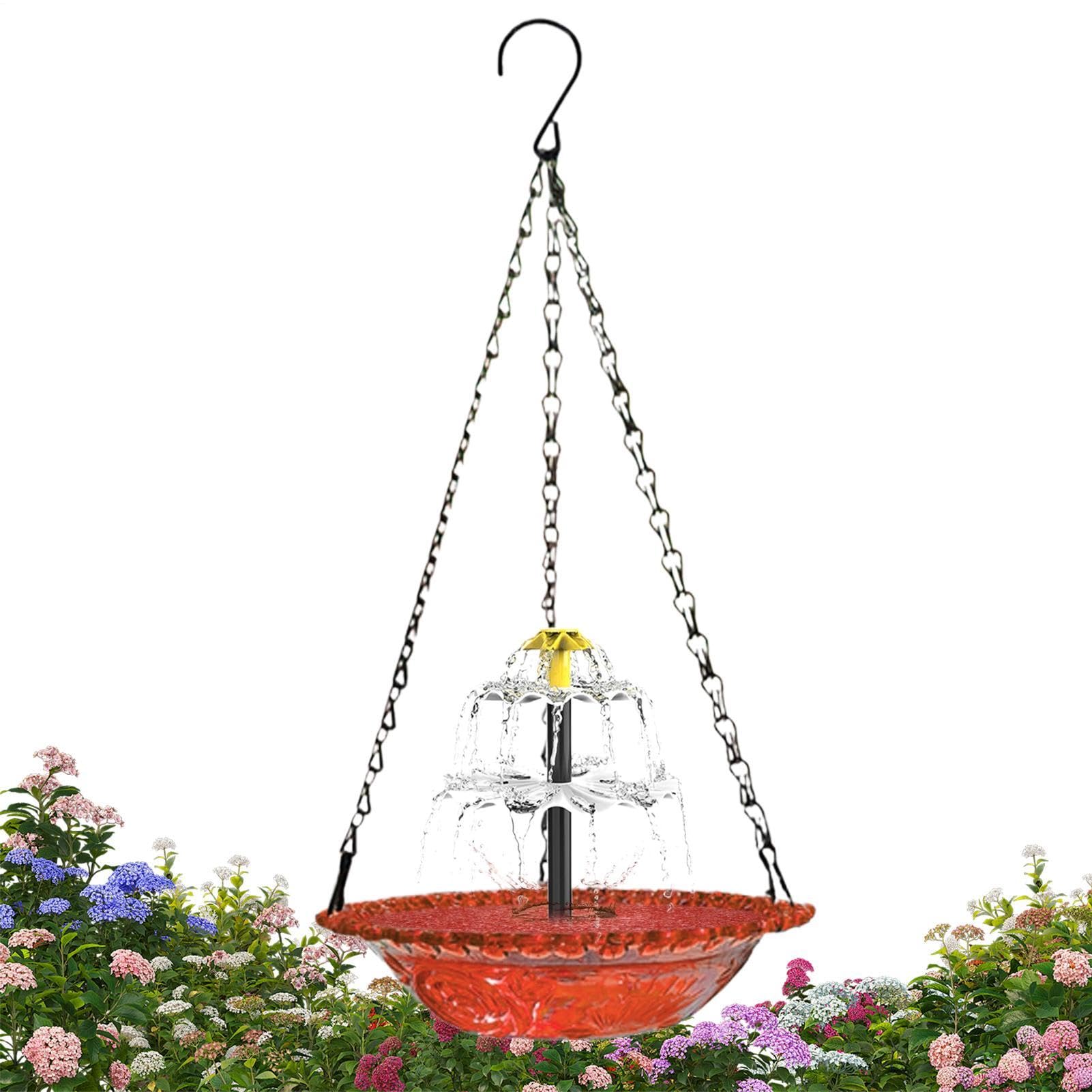 Fontaine solaire de bain pour oiseaux pour animer et oxygéner l'eau de votre étang