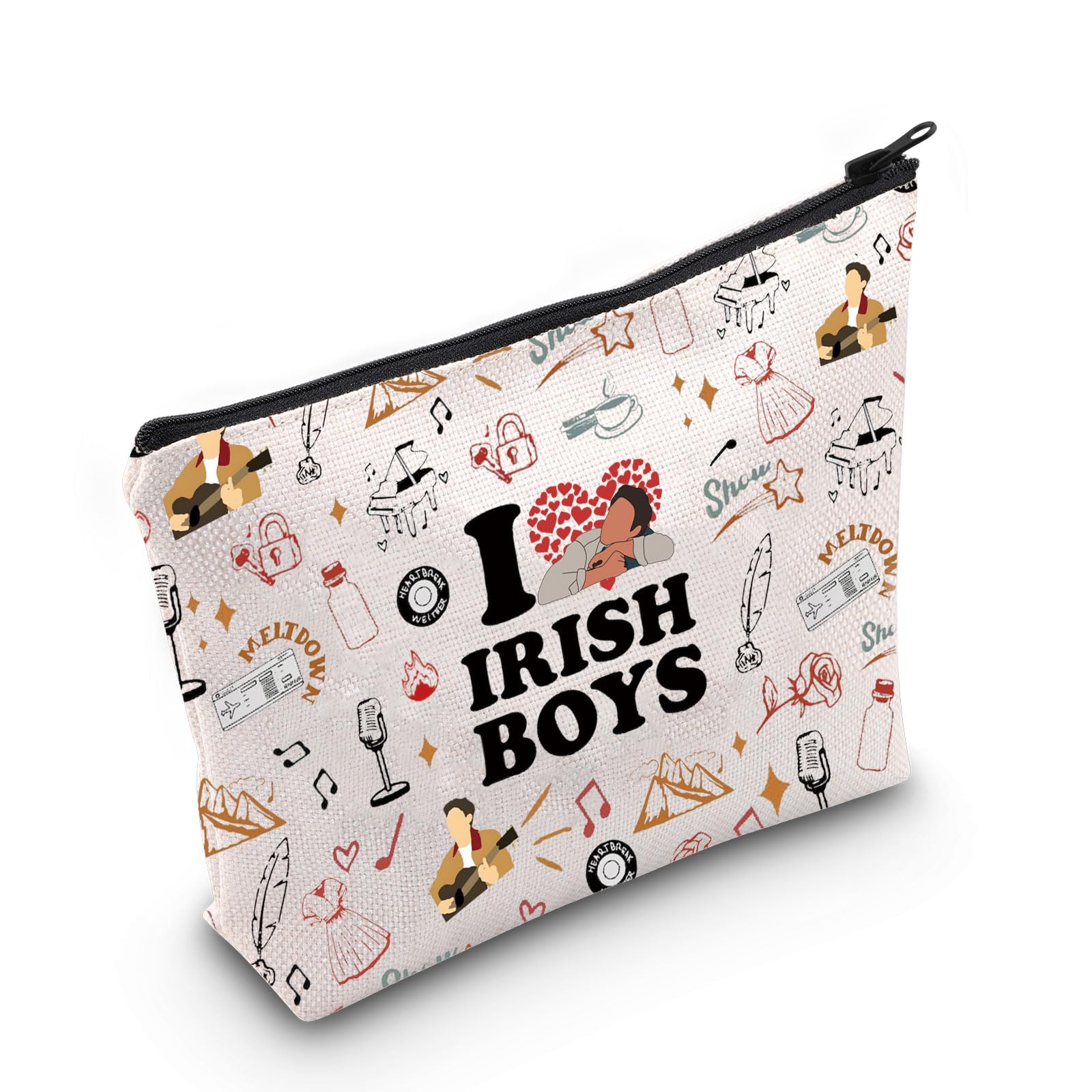 MNIGIUSinger The Show Album Inspired Gift Singer Lover Gift I Love Irish Boys Makeup Zipper Pouch for Singer Fans (Irish Boys)