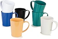 Vista 15 de Carlisle FoodService Products Taza de café de plástico con asa grande para bufés, hogar y restaurante, Tritan, 12 onzas, color negro