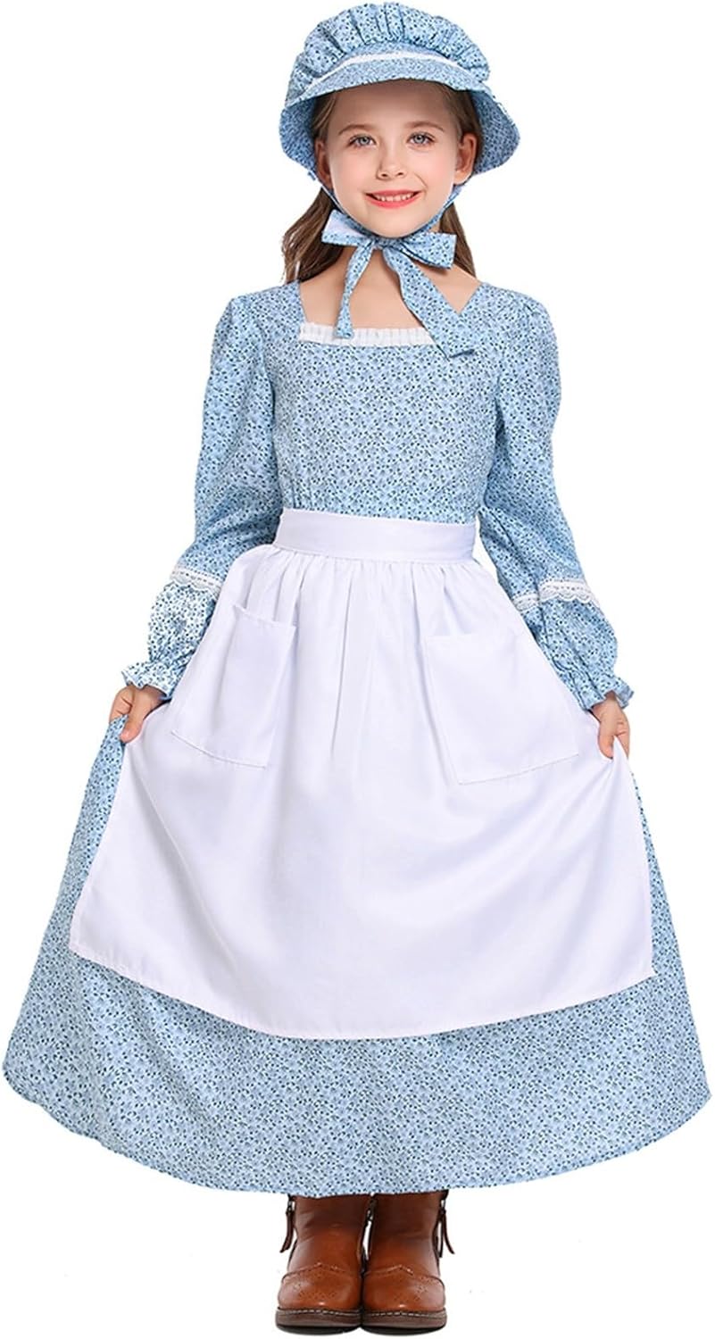 Generisch Dirndl dames dirndljurk kinderen peuters baby meisjes zomer het Oktoberfest katoen korte mouwen tops schort prinses jurk outfits kleding, geel, 5-6 Jaar
