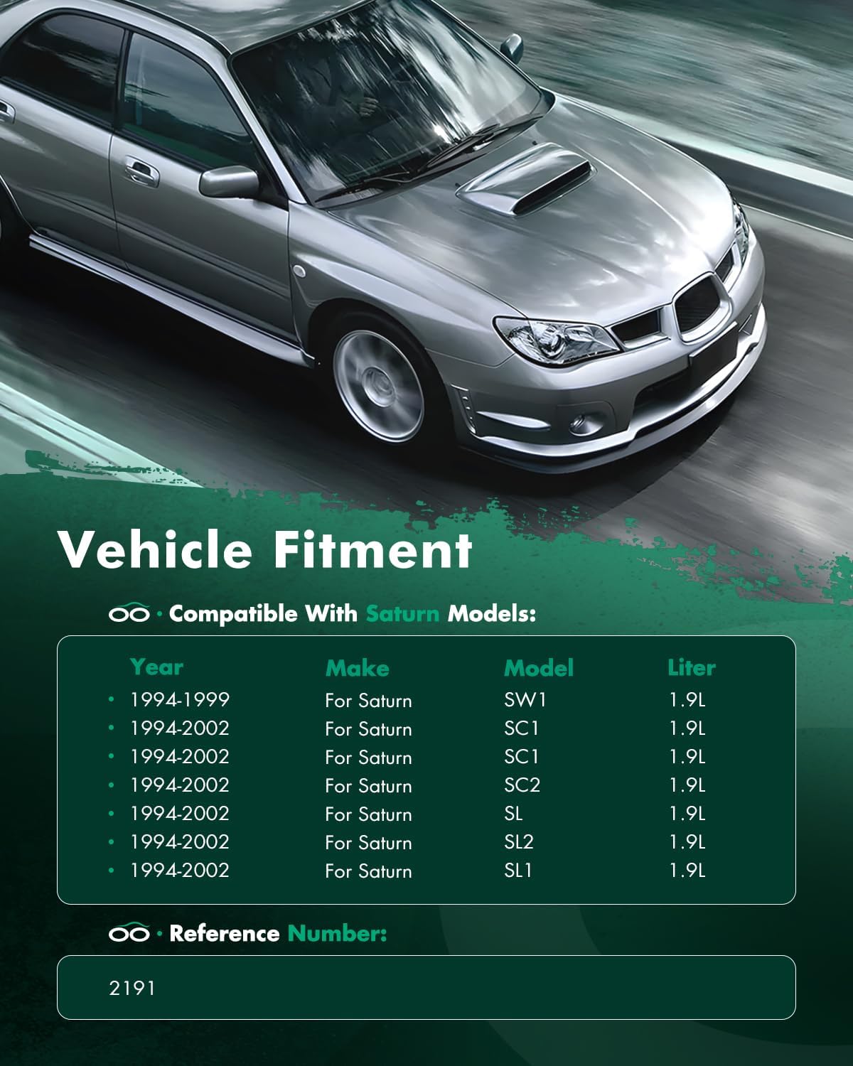 SCITOO automotive replacement engine radiators for 1994-2002 for Saturn for SC1 1994-2002 for Saturn for SC2 1994-2002 for Saturn for SL 1994-2002 for Saturn for SL1 1994-2002 for Saturn for SL2 2191